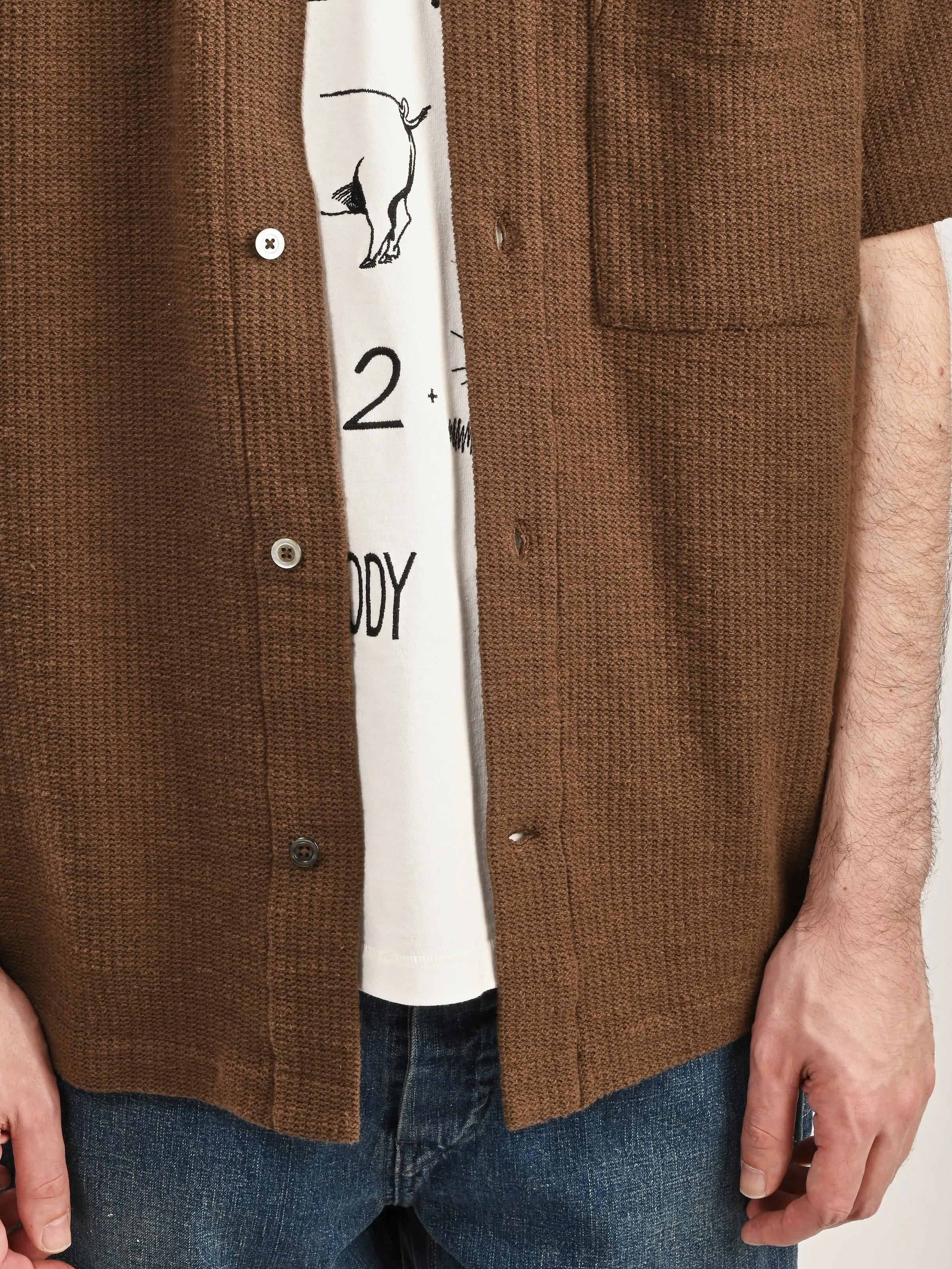 Chestnut Gustav Crochet Jersey Shirt