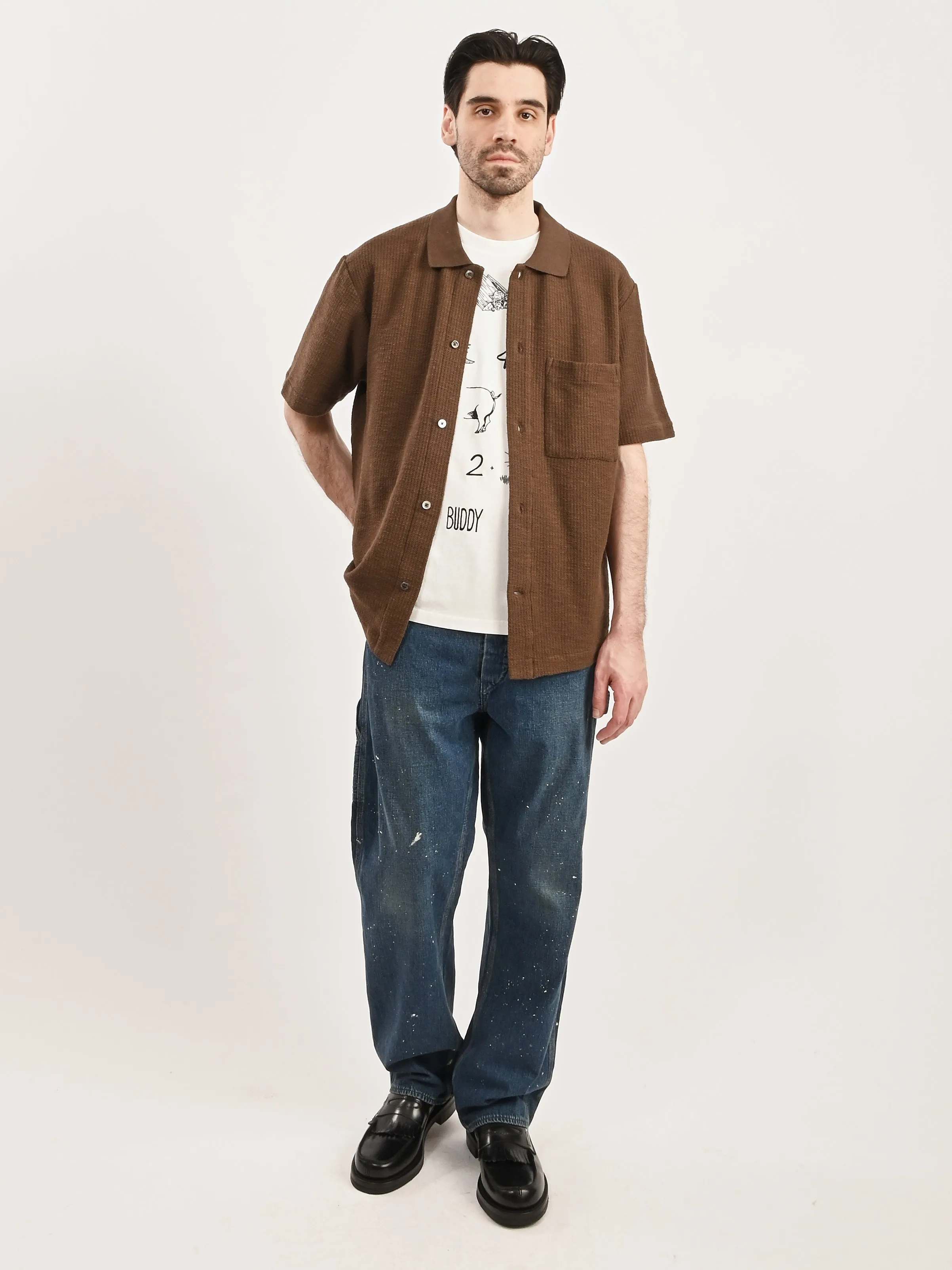 Chestnut Gustav Crochet Jersey Shirt