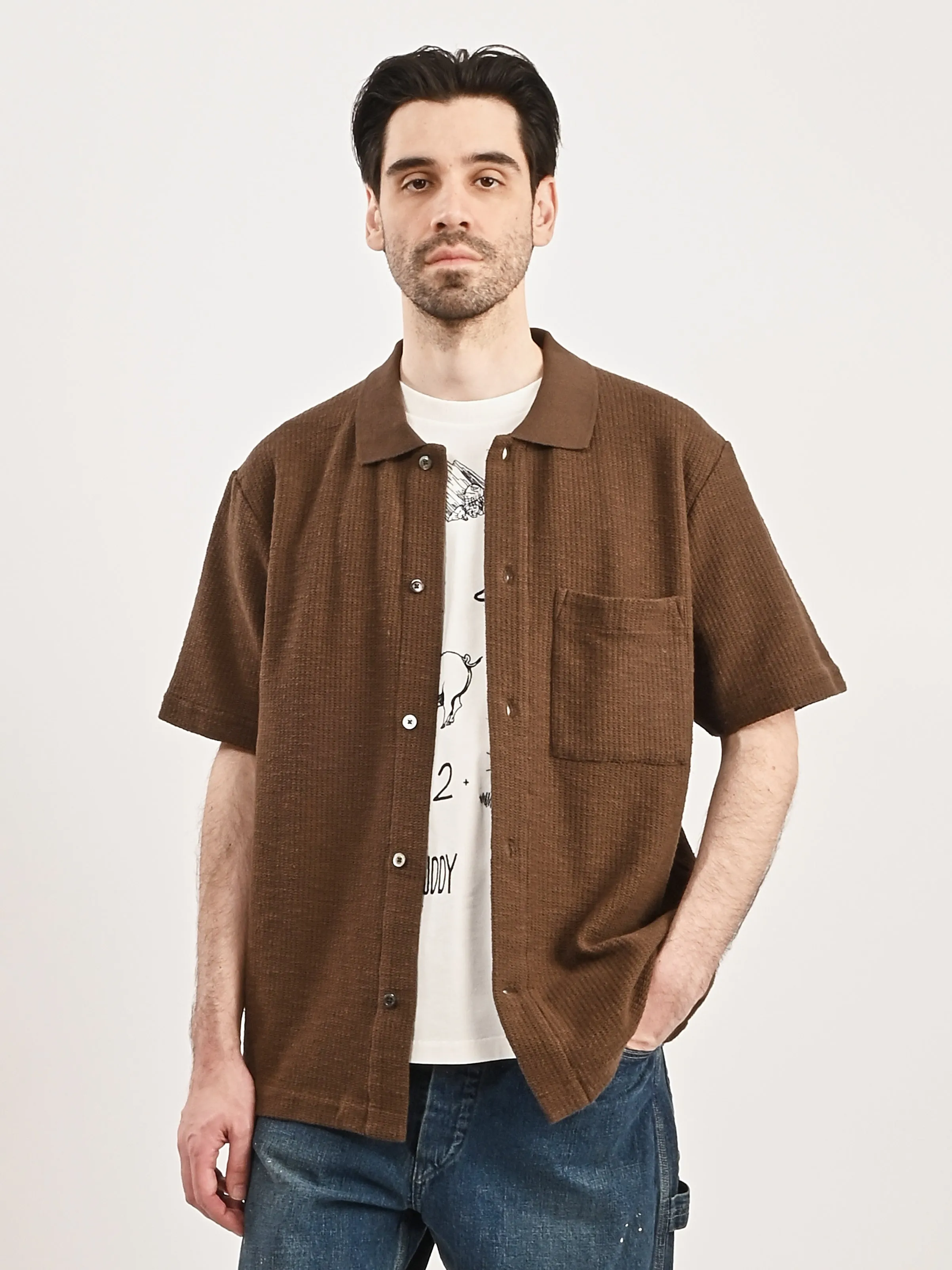 Chestnut Gustav Crochet Jersey Shirt