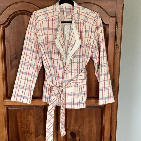 Chico’s Striped Tweed Jacket