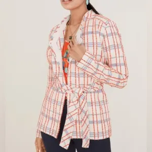 Chico’s Striped Tweed Jacket