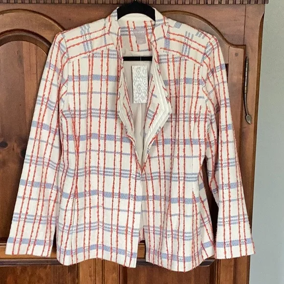 Chico’s Striped Tweed Jacket