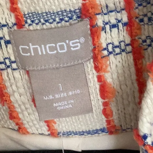 Chico’s Striped Tweed Jacket