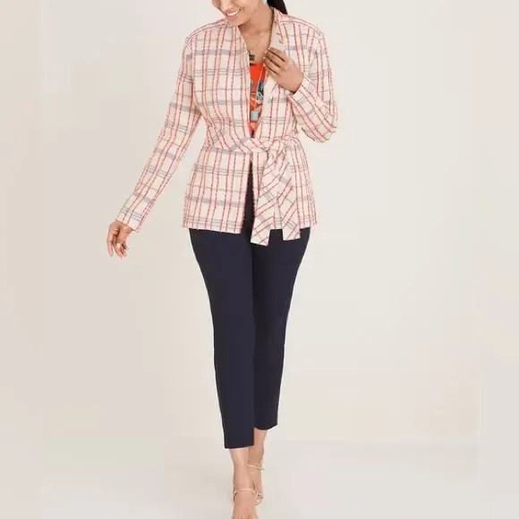 Chico’s Striped Tweed Jacket