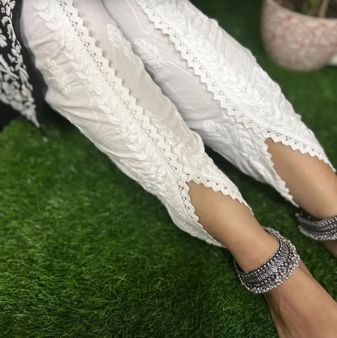 Chikankari Dhoti Salwar in White