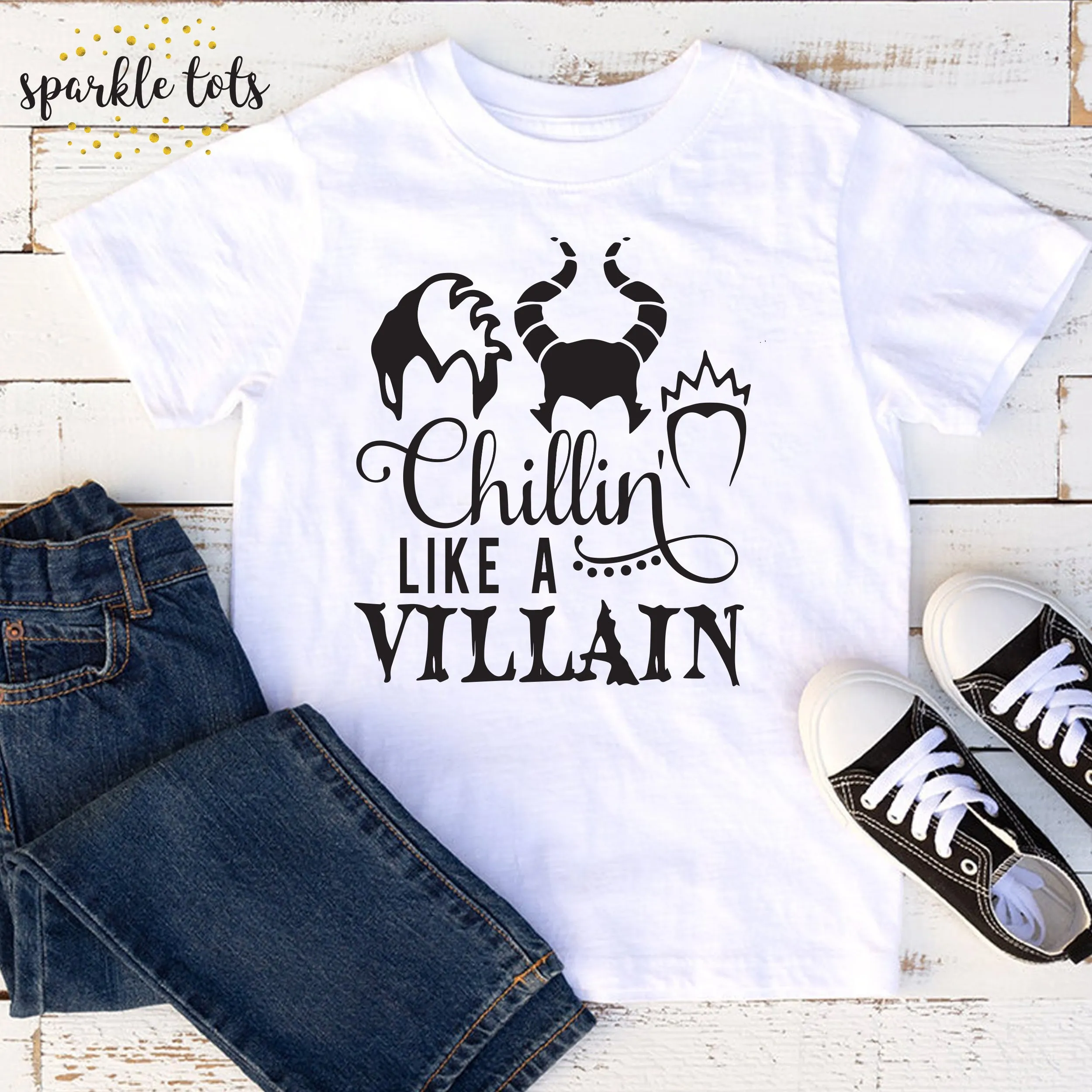 Chillin' Like a Villain Halloween T-Shirt | Baby Grow | Unisex Kids Halloween Outfit