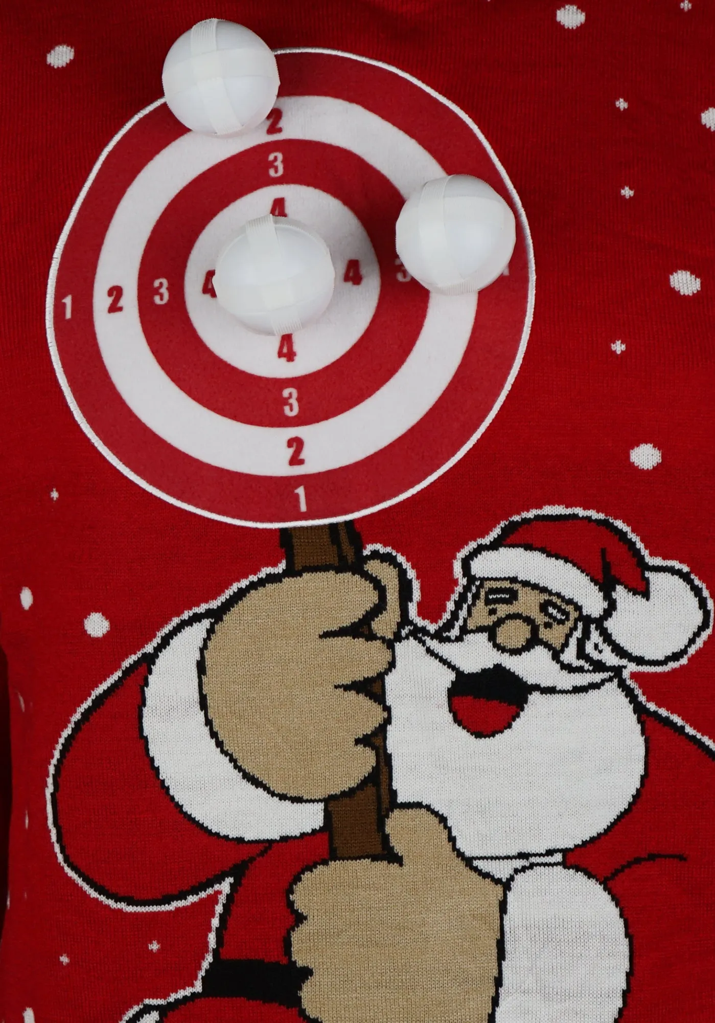 Christmas Target Santa Mens Christmas Jumper - Red