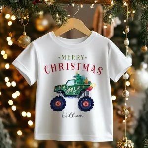 Christmas Truck Personalised Toddler & Kids T Shirt