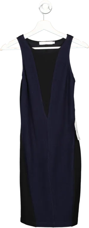 Christopher Kane Black Ribbed Body Con Dress UK 8