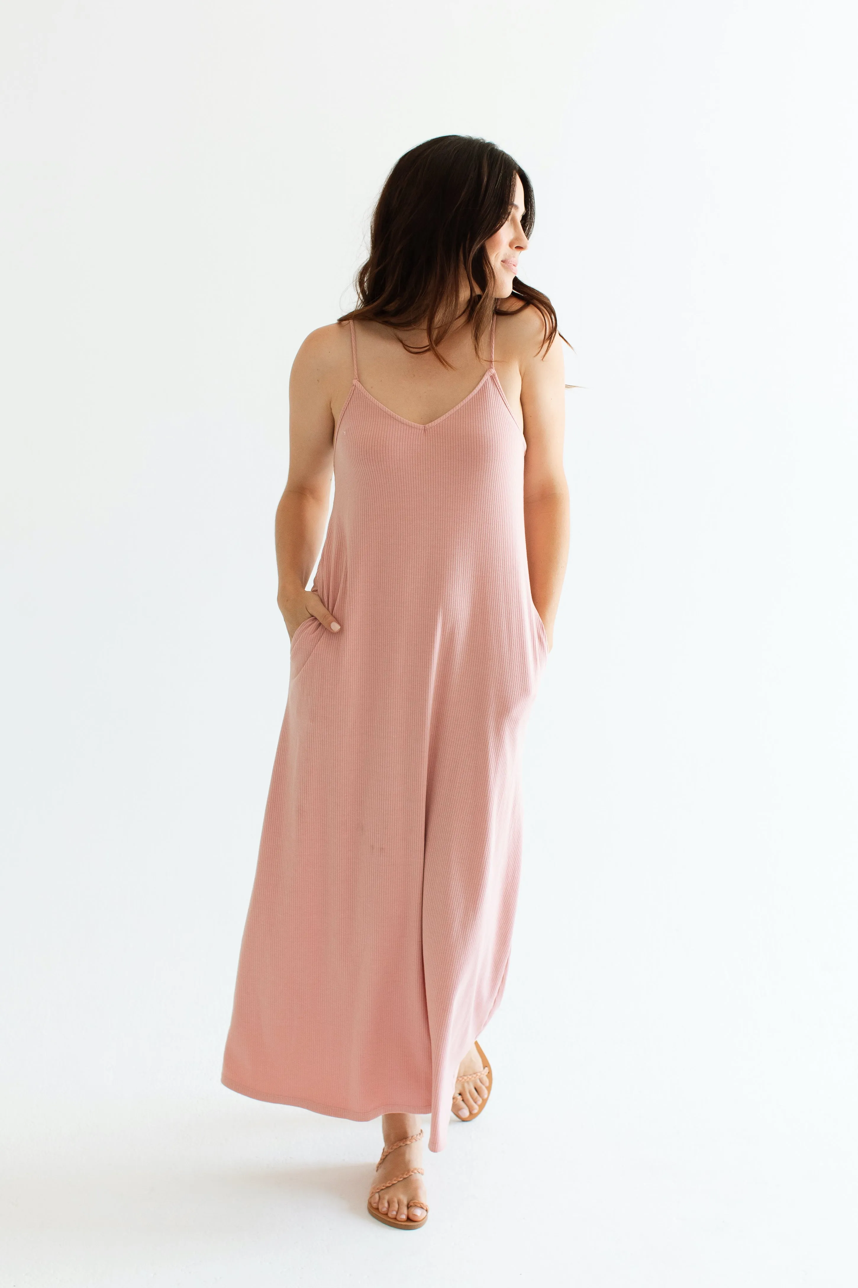 CJ's Favorite Ribbed Spaghetti Dress