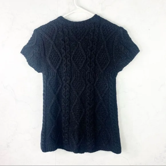 [CK] Black Cable Knit Sweater Cardigan