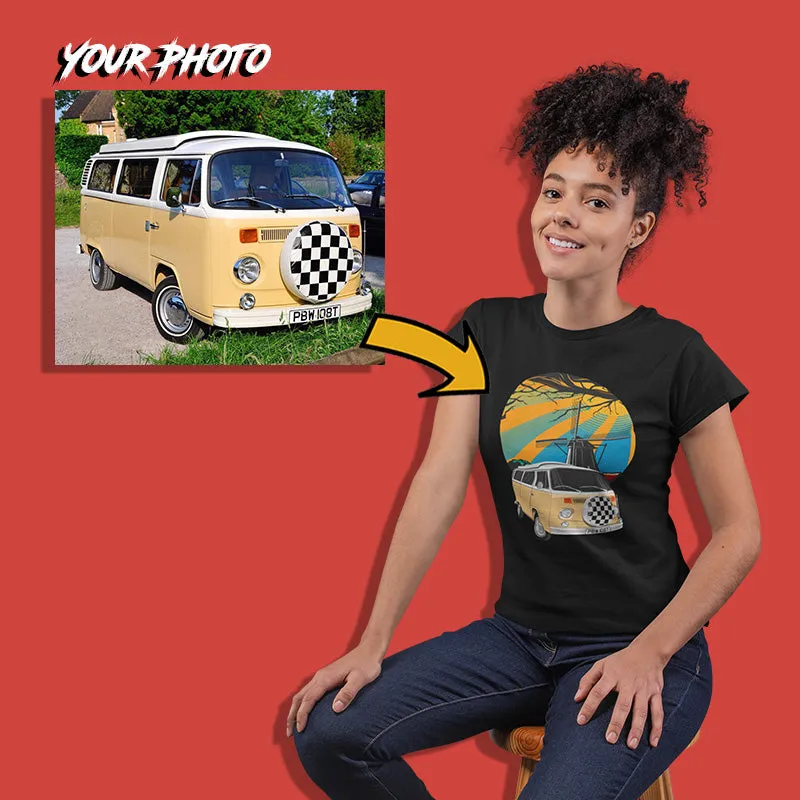 Classic Cars | Custom Print for Women | Fitted T-shirt