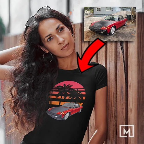 Classic Cars | Custom Print for Women | Fitted T-shirt
