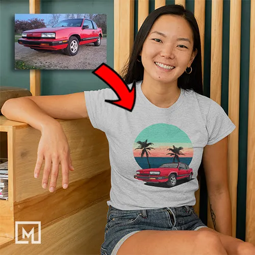 Classic Cars | Custom Print for Women | Fitted T-shirt