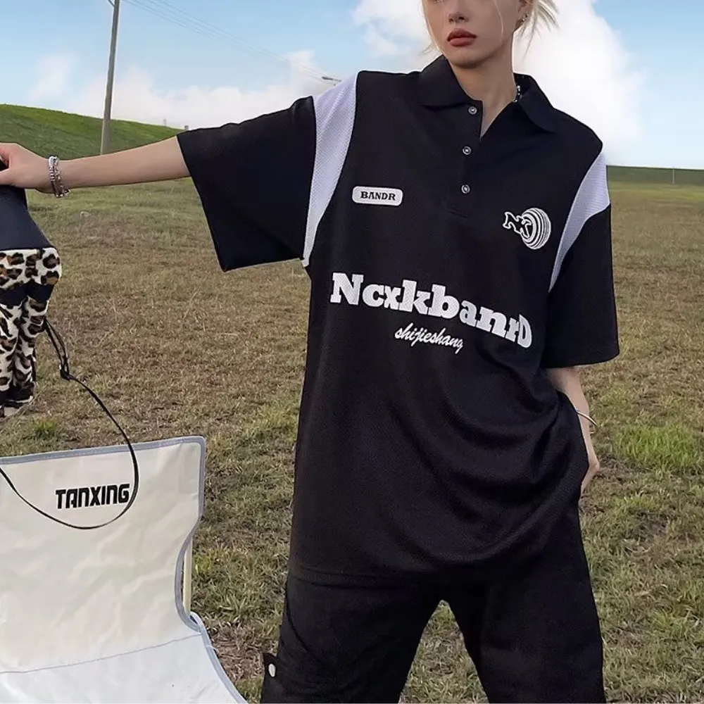 Classic Letter Print POLO Shirt