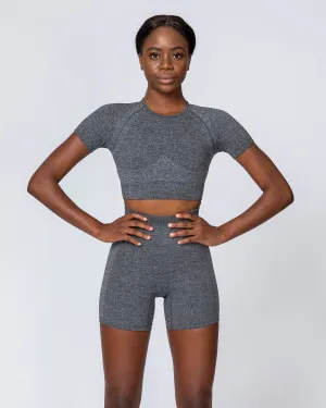 Classic Seamless Tee - Charcoal Marl