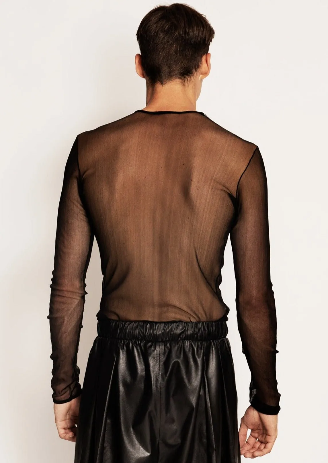 Classic T Long Sleeve Top in Silk Tulle