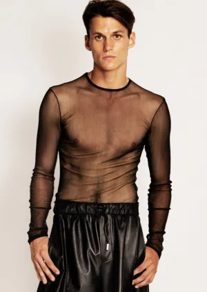 Classic T Long Sleeve Top in Silk Tulle