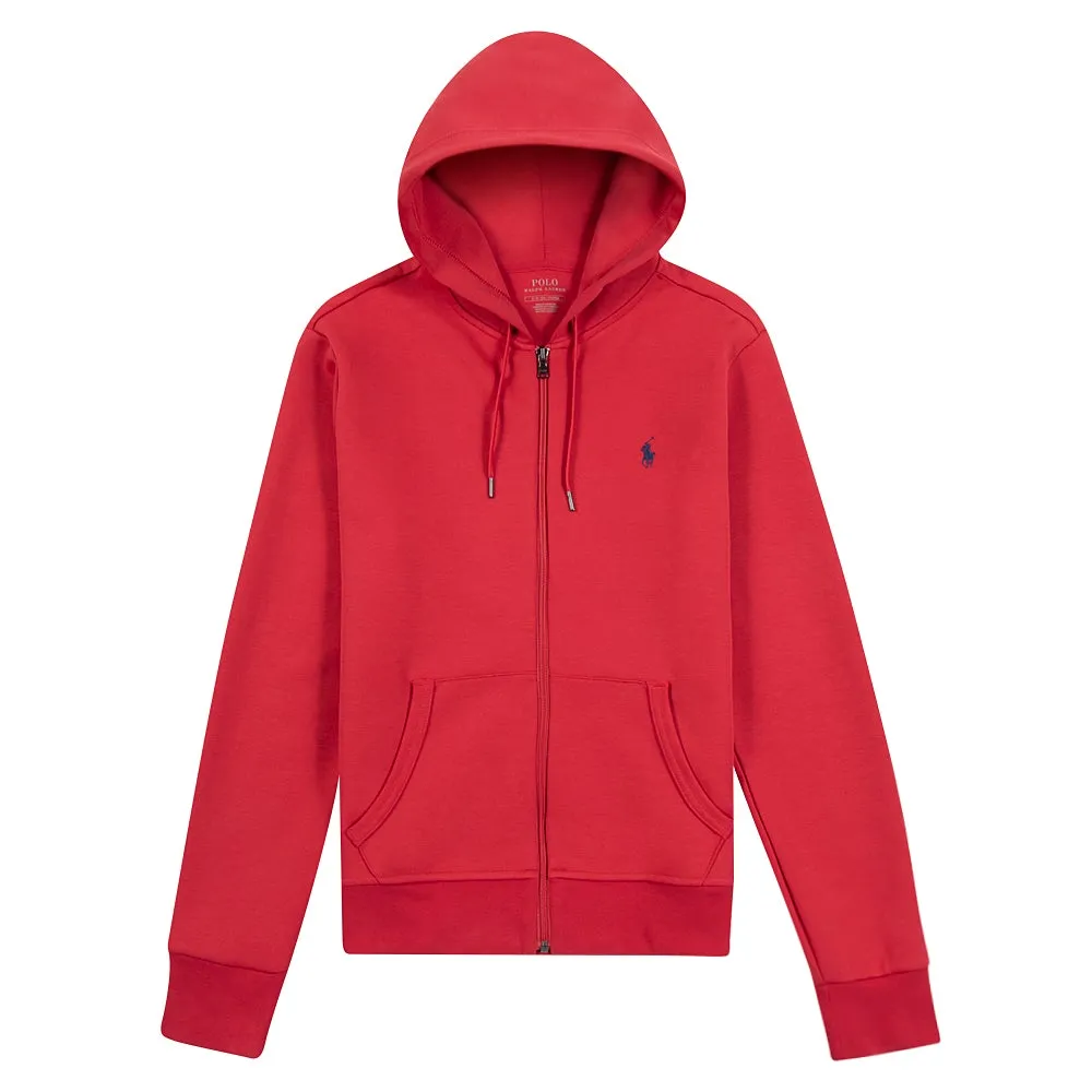 Classic Zip-Up Tech Hoodie - Red