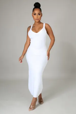 Claudia white maxi dress