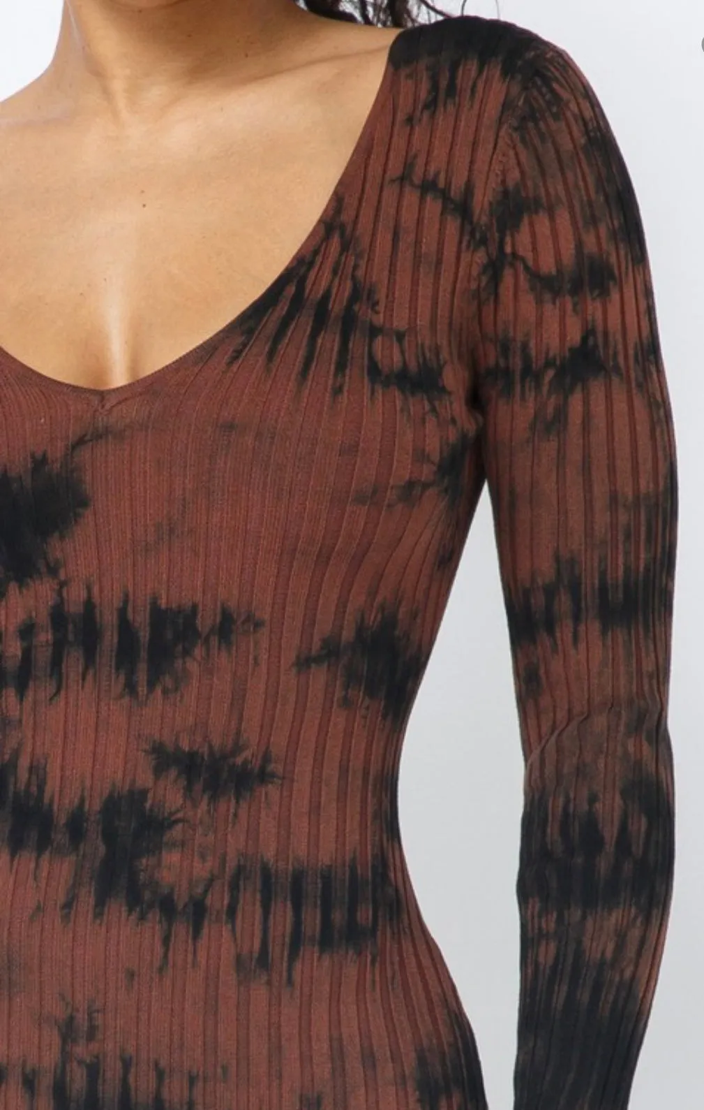 CoCo Ribbed Tie-dye Sweater Dress