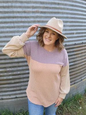 Color Block Ribbed Longsleeve