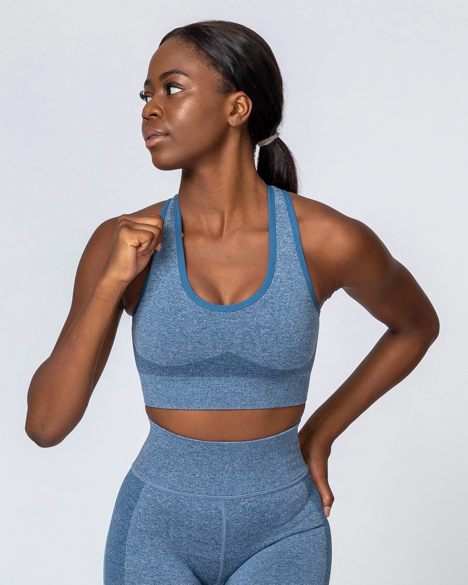 Comfort Seamless Bra - Navy Marl