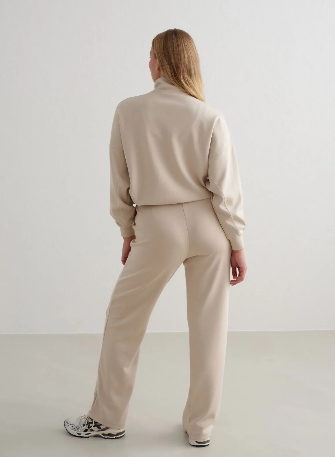 Comfy Modal Half Zip | Cafe Au Lait