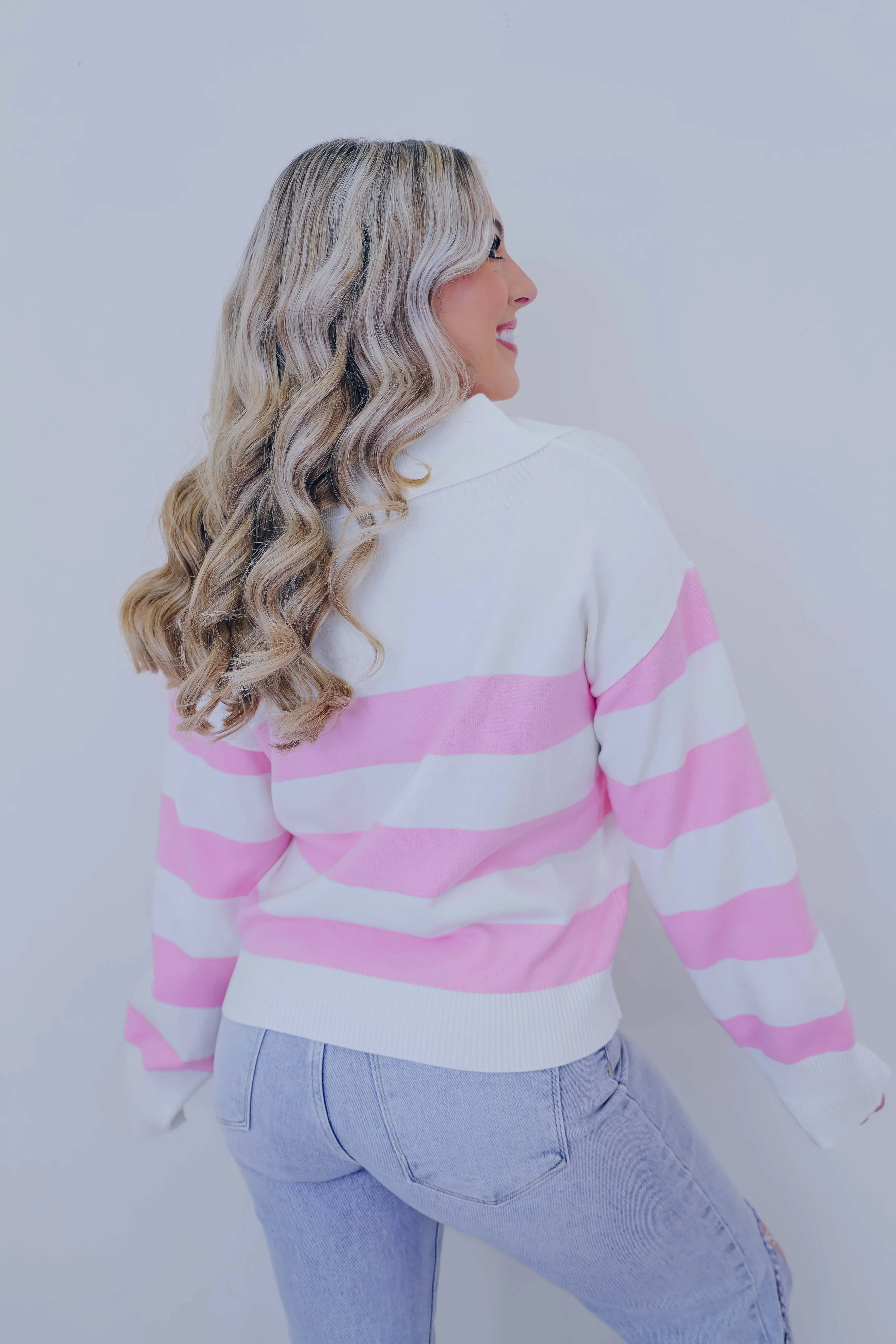 Compton Collard Striped Sweater