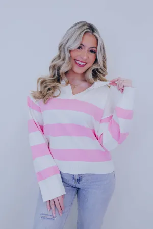 Compton Collard Striped Sweater