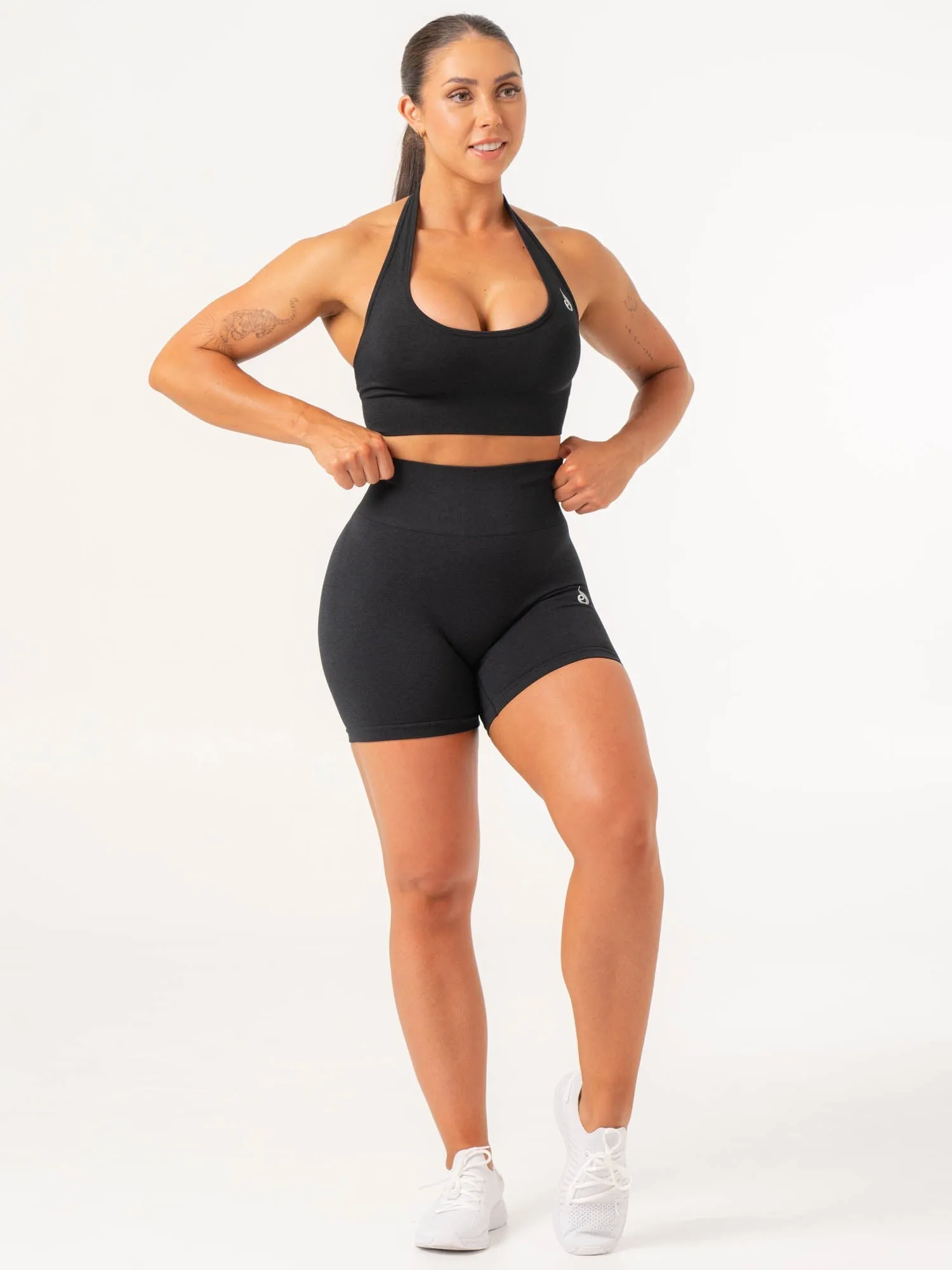 Contour Seamless Shorts - Black Marl