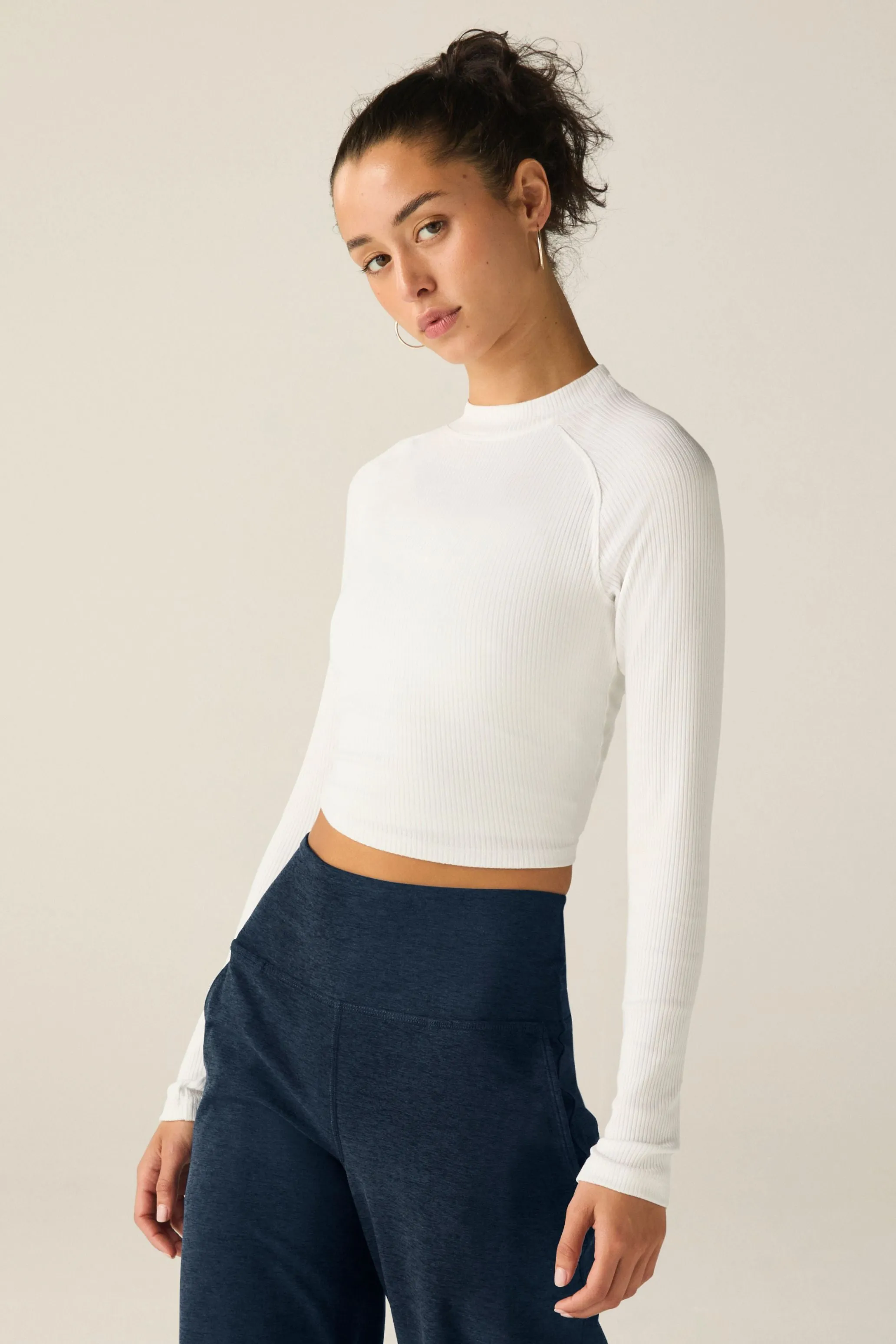 Contours Mock Neck Crop Top