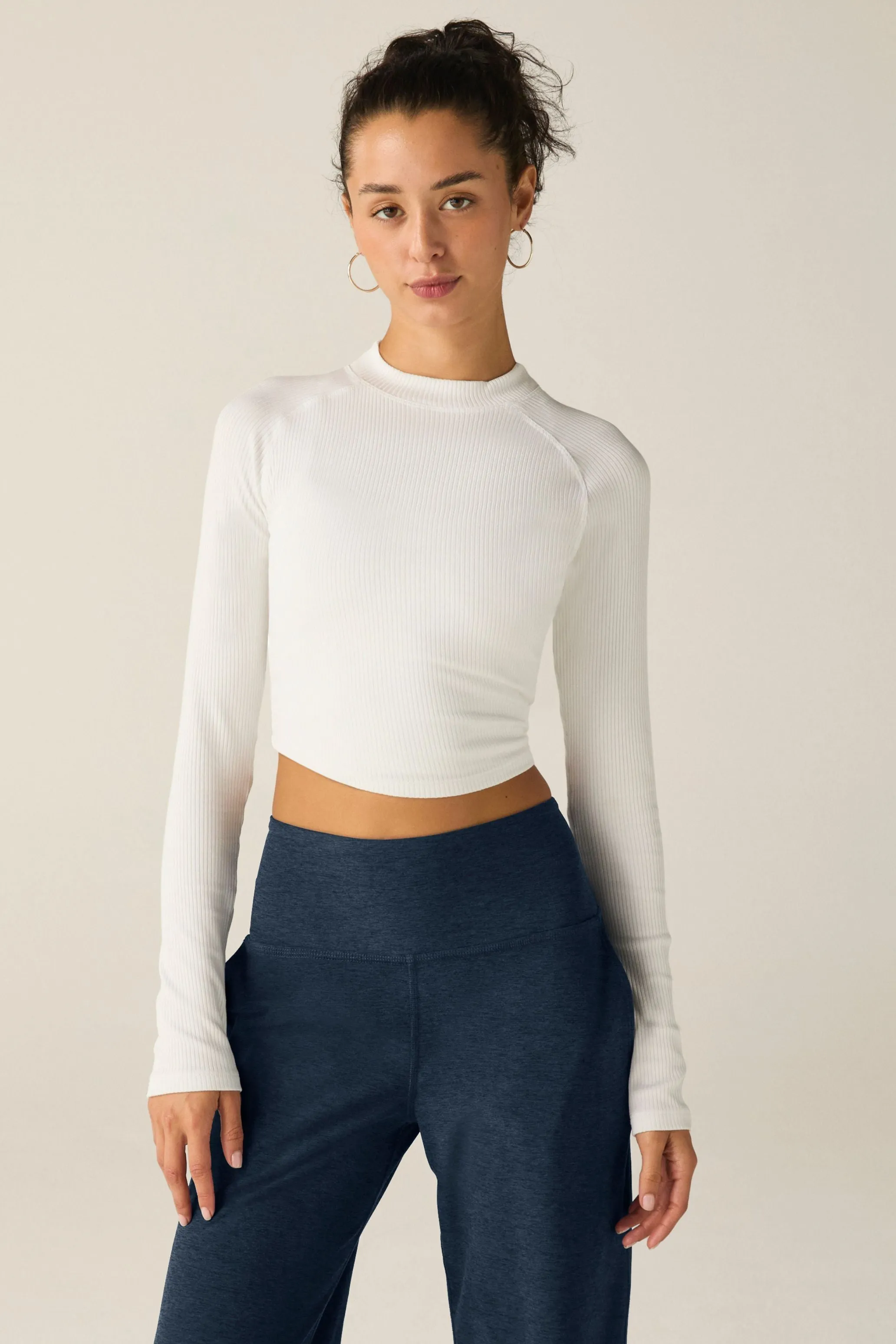 Contours Mock Neck Crop Top