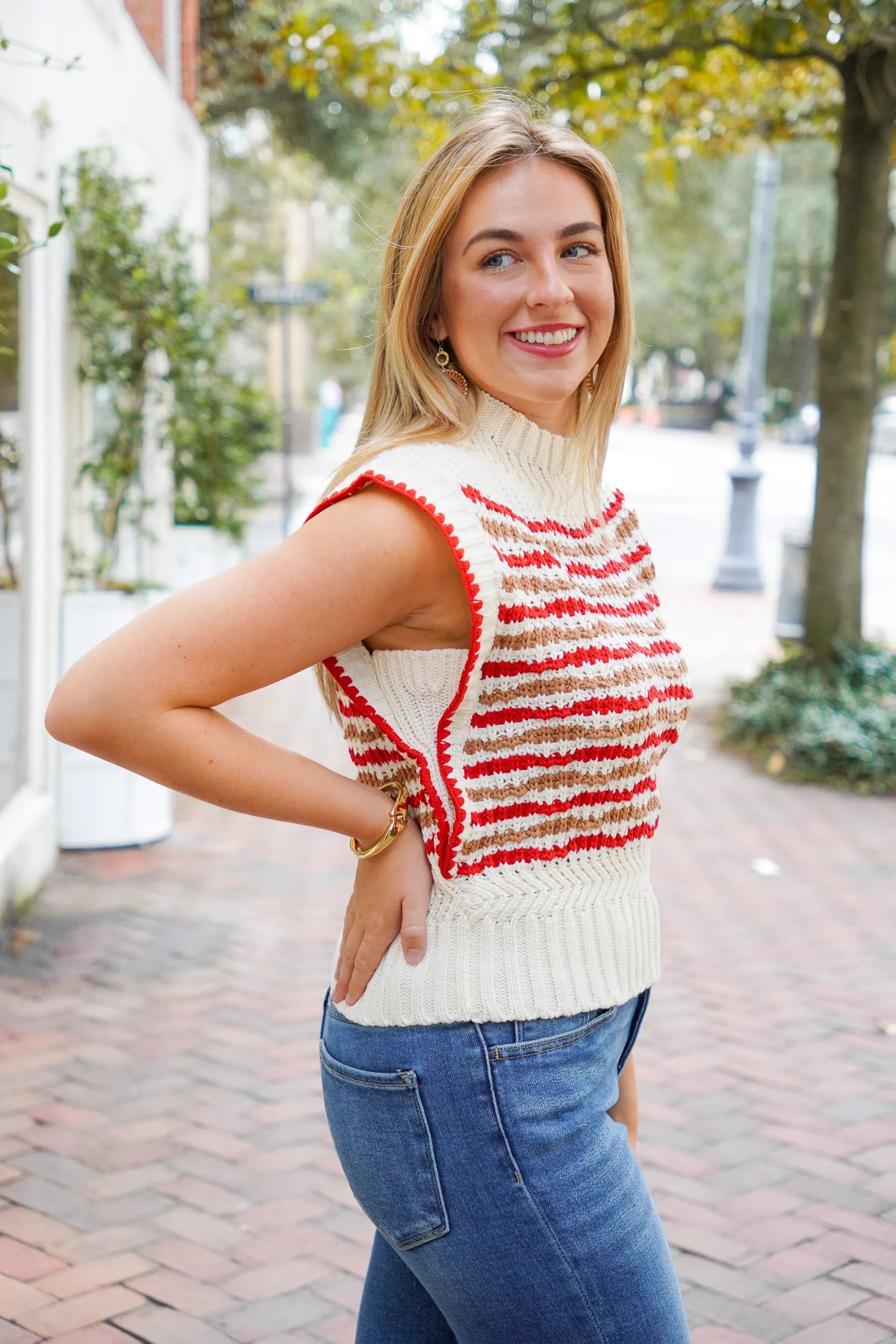 Contrast Stitch Sweater