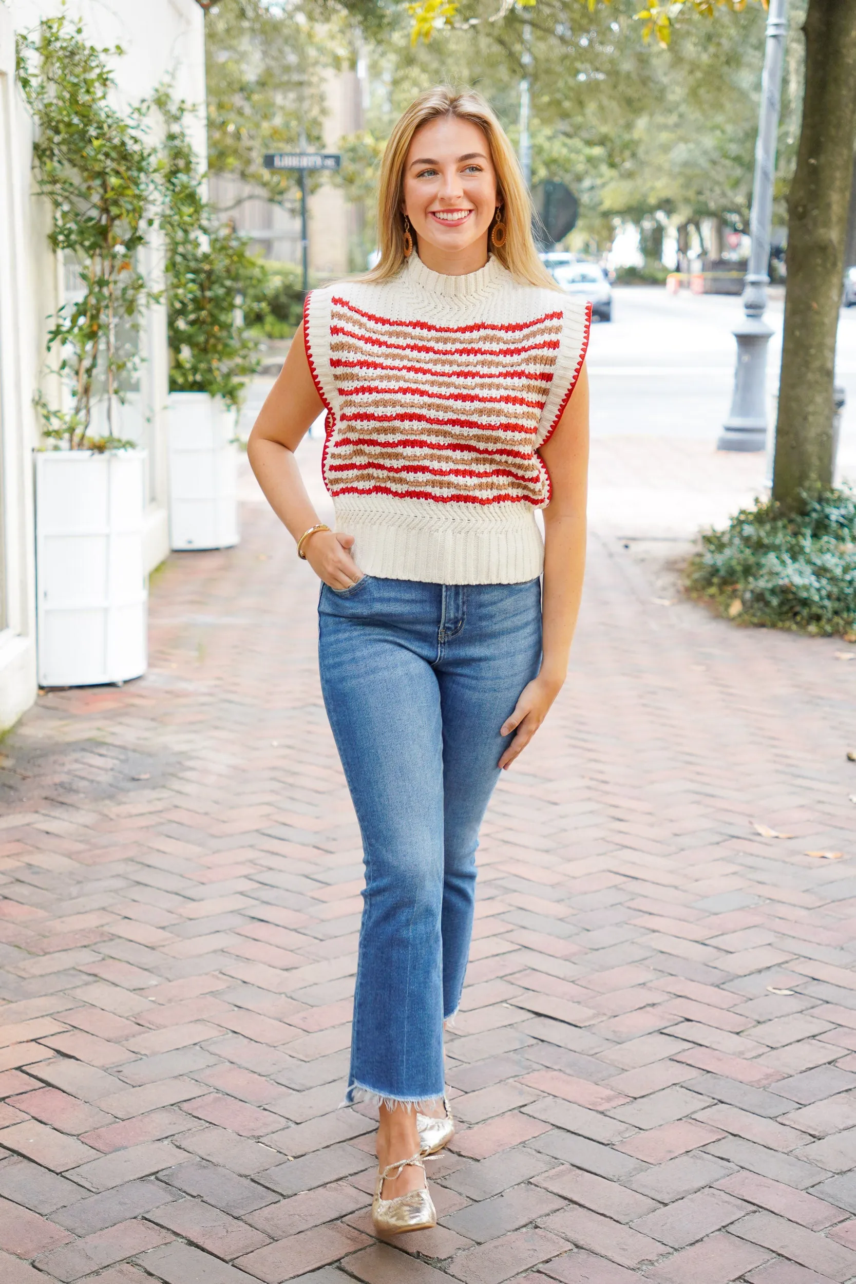 Contrast Stitch Sweater