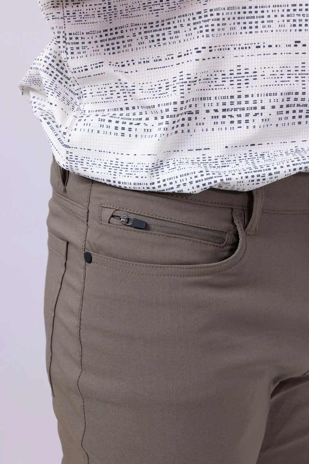 Copper & Oak Faille 5 Pocket Pants for Men in Green Mushroom | K5S901-239-MUSHROOM