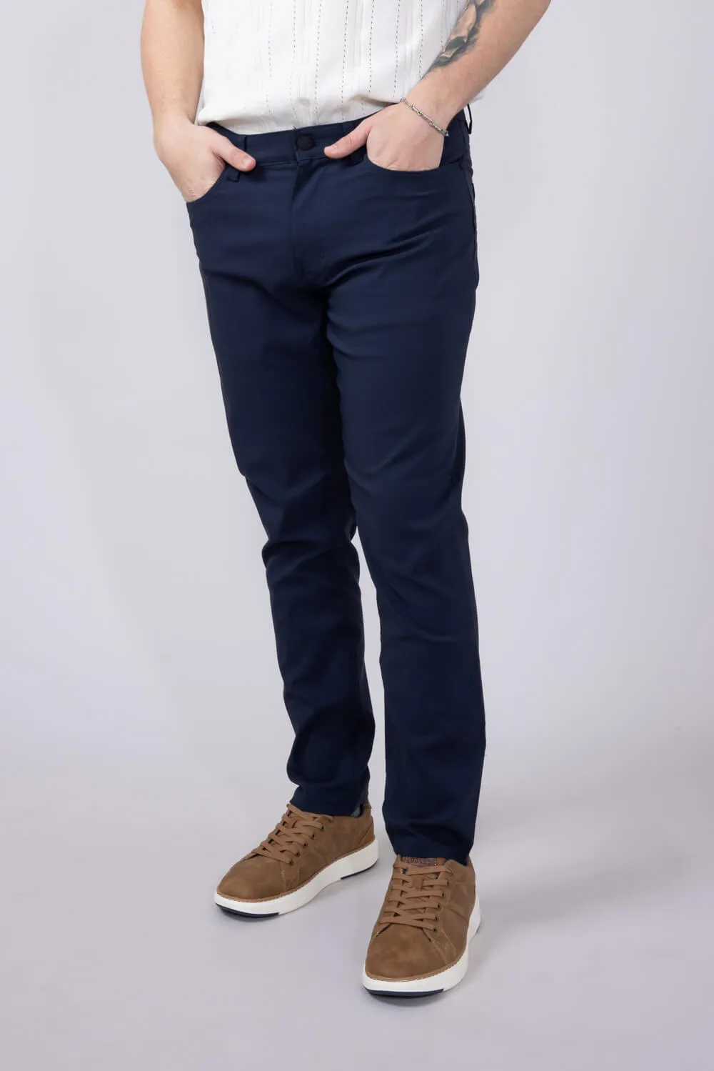 Copper & Oak Faille 5 Pocket Pants for Women in Dark Sapphire | K5S901-457-DKSAPPHIRE