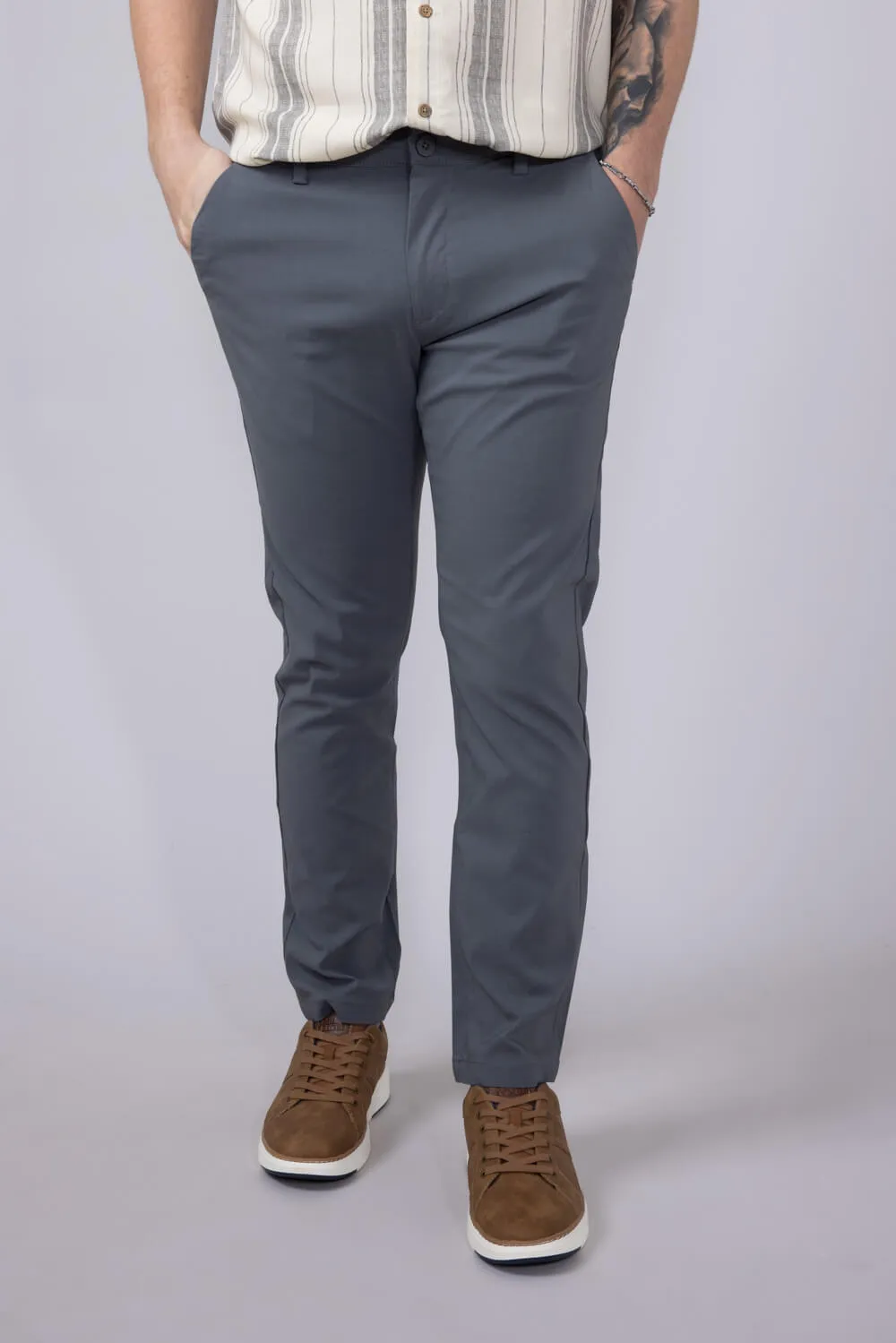 Copper & Oak Faille Trouser Pants for Men in Graphite | K5S254-092-GRAPHITE