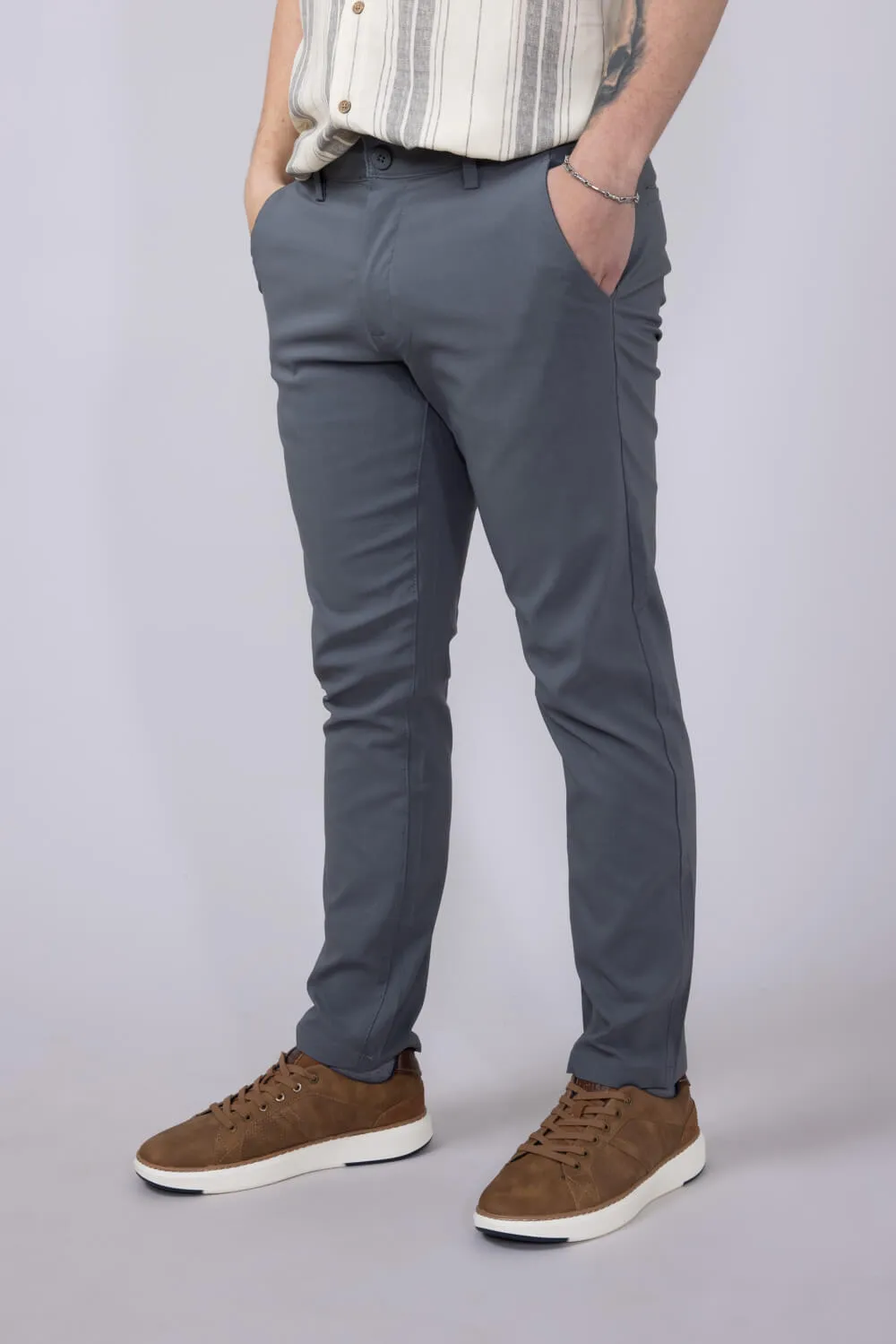 Copper & Oak Faille Trouser Pants for Men in Graphite | K5S254-092-GRAPHITE
