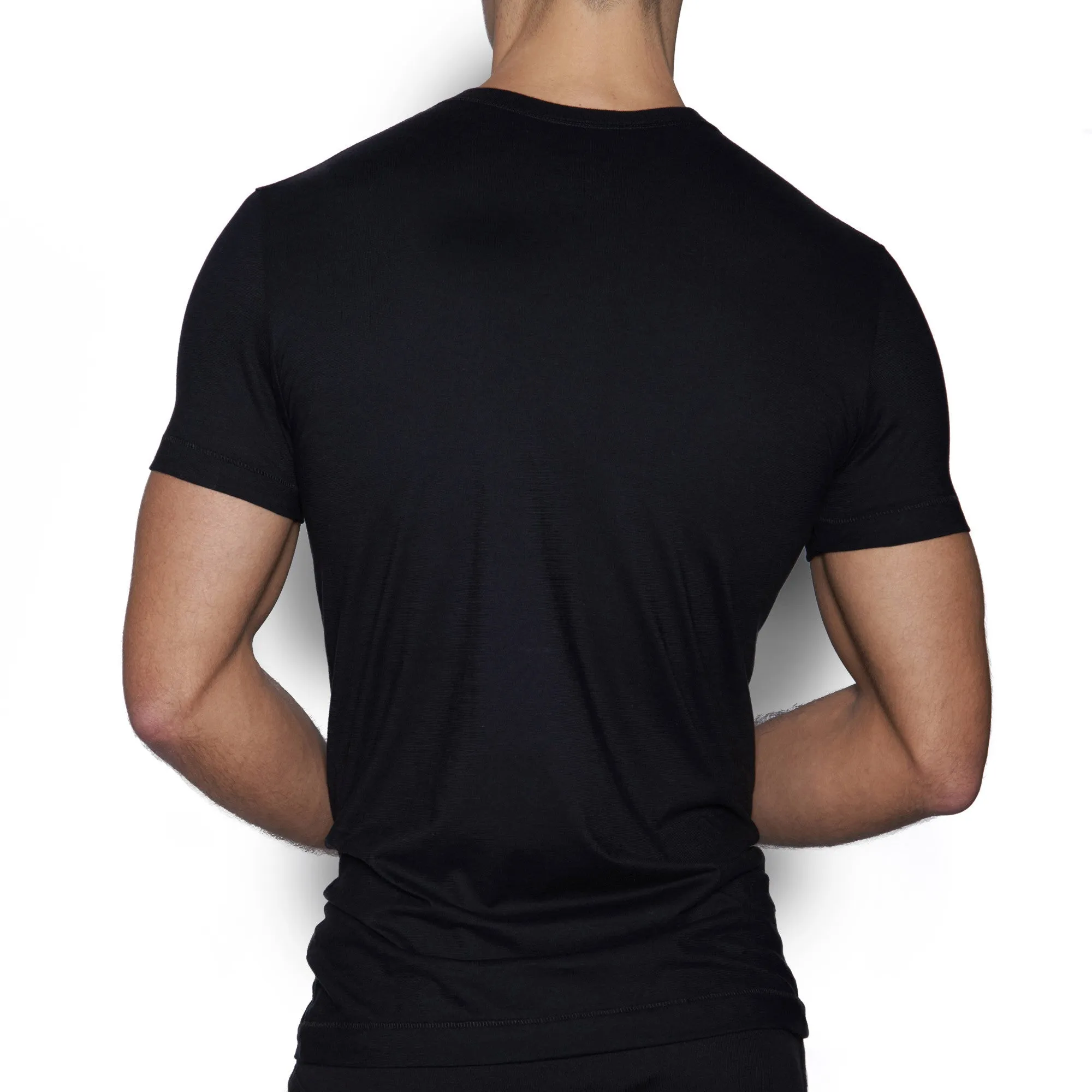 Core V-Neck T-Shirt Black