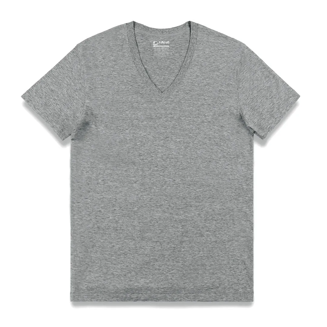 Core V-Neck T-Shirt Grey Heather