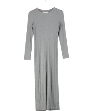 cos Grey Cotton Blend Midi Dress UK XS
