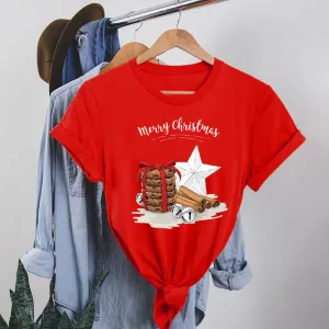 Cotton 2022 Merry Christmas T-shirts