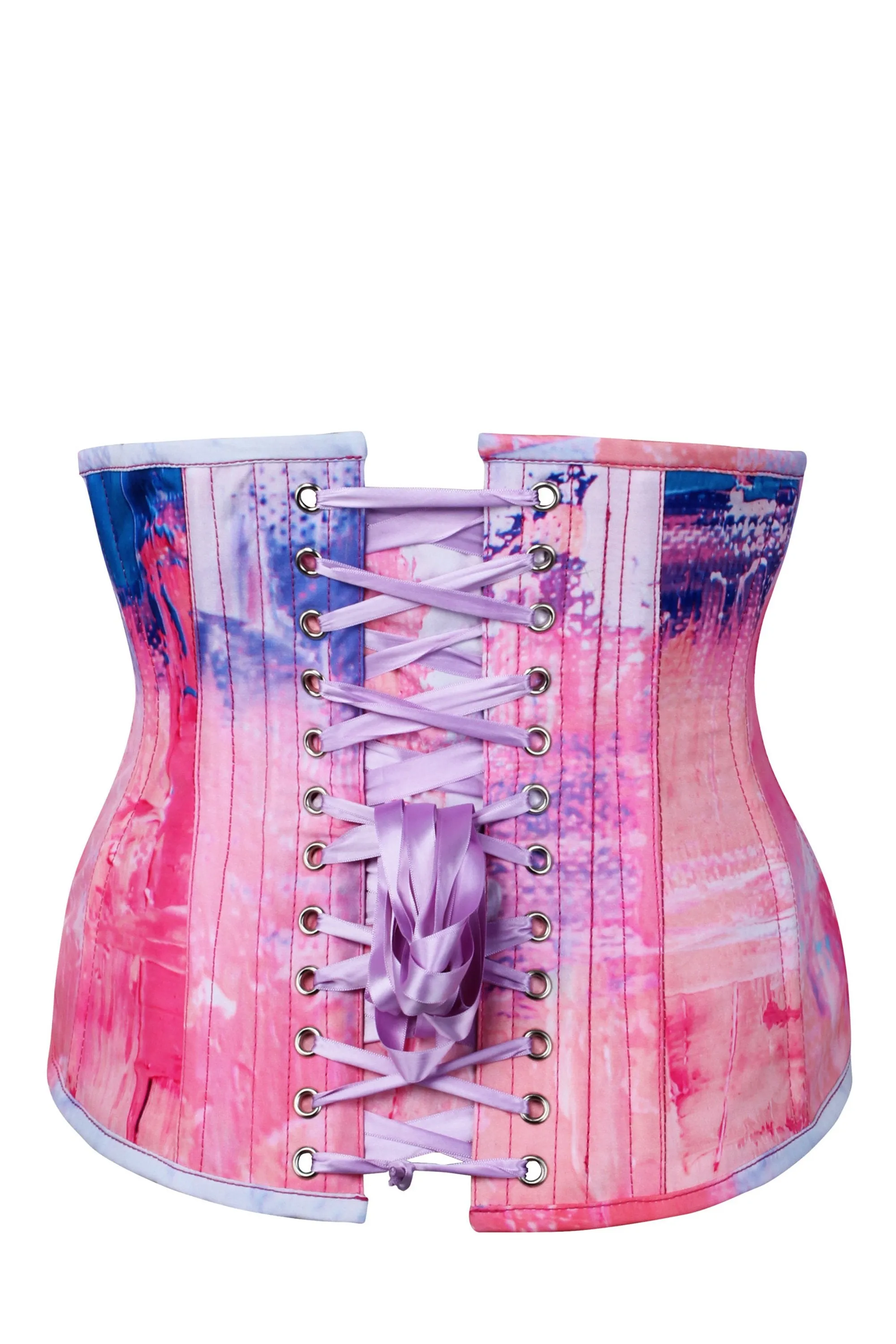 Cotton Candy Pink and Blue Underbust Corset