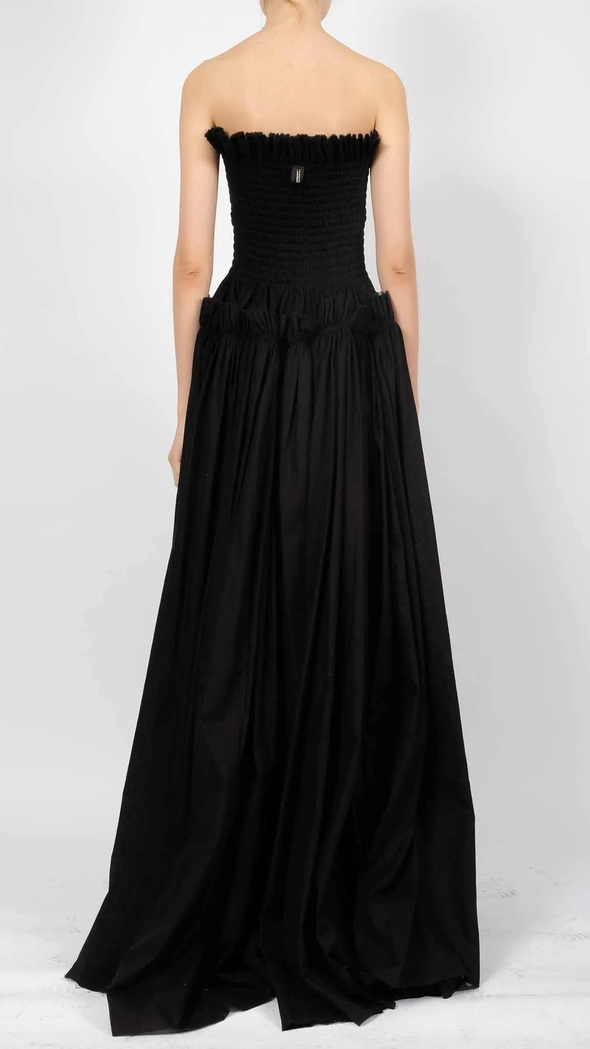 Cotton Maxi Dress with Ruffles