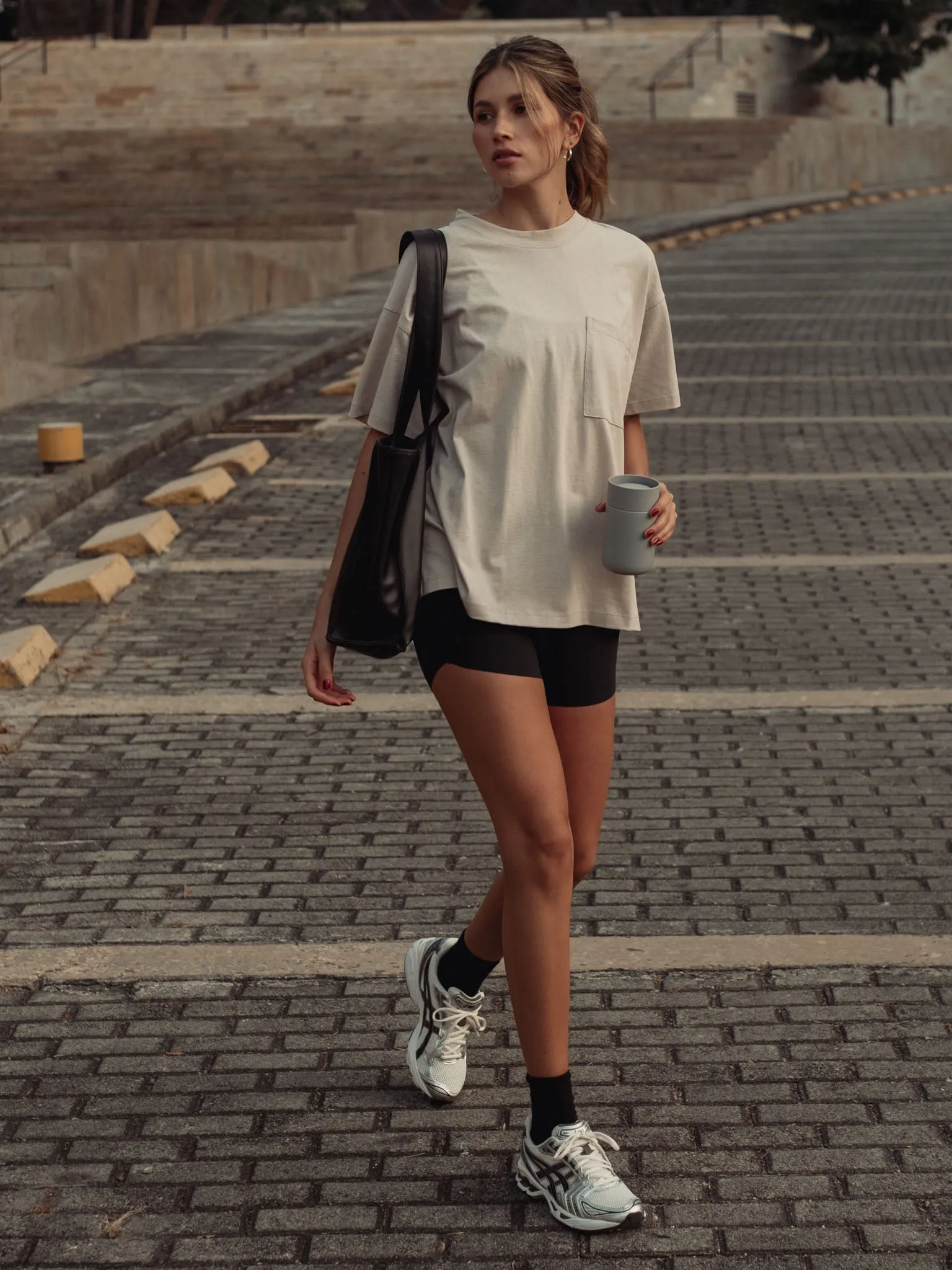 COTTON POCKET T-SHIRT - STONE