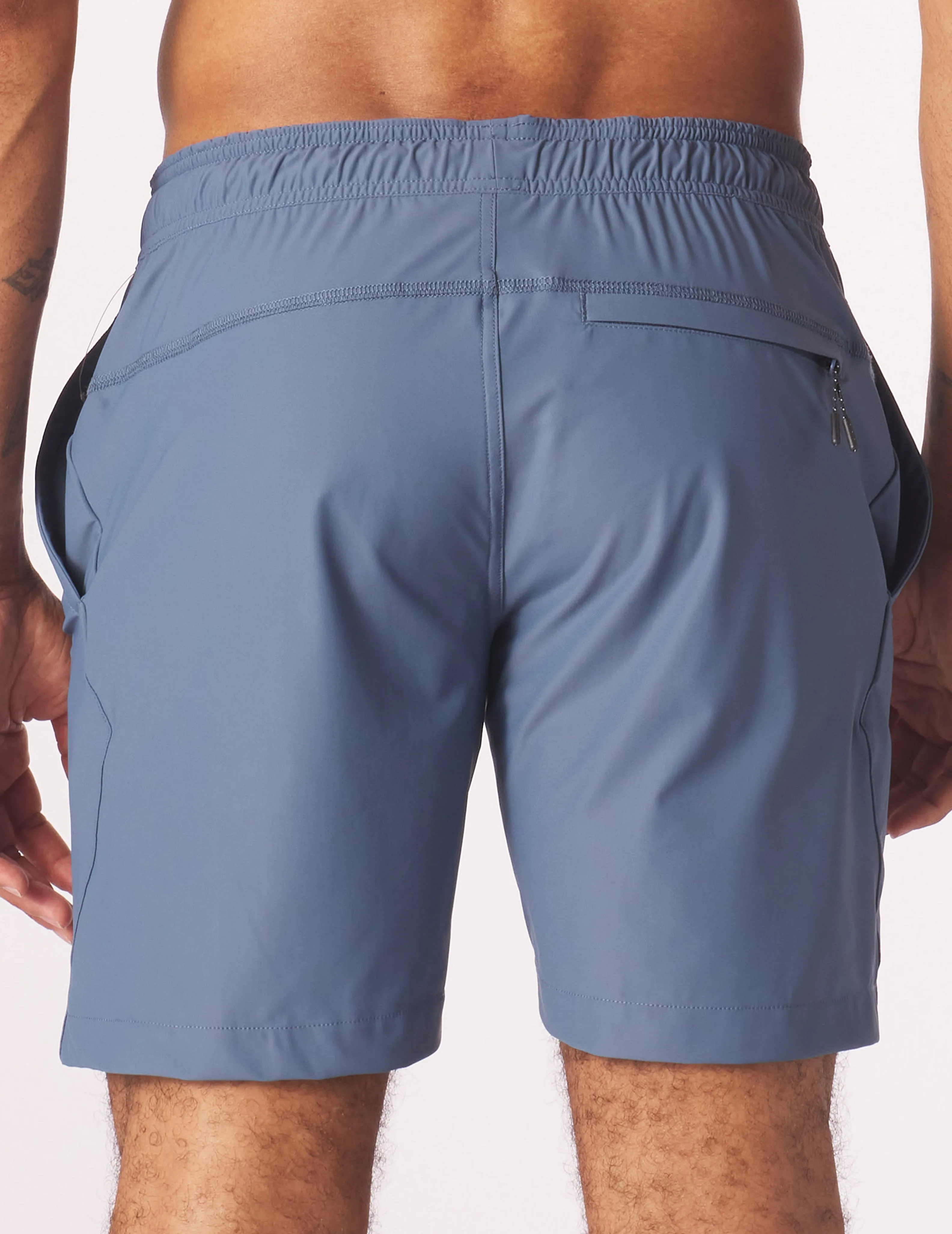 Court Short 7.5": Washed Blue