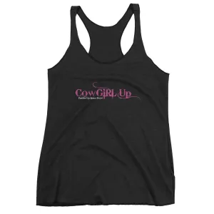 CowGirl Up Panties Up Spurs Down Racerback Tank Top