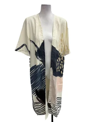Cream Abstract Cardigan OSN