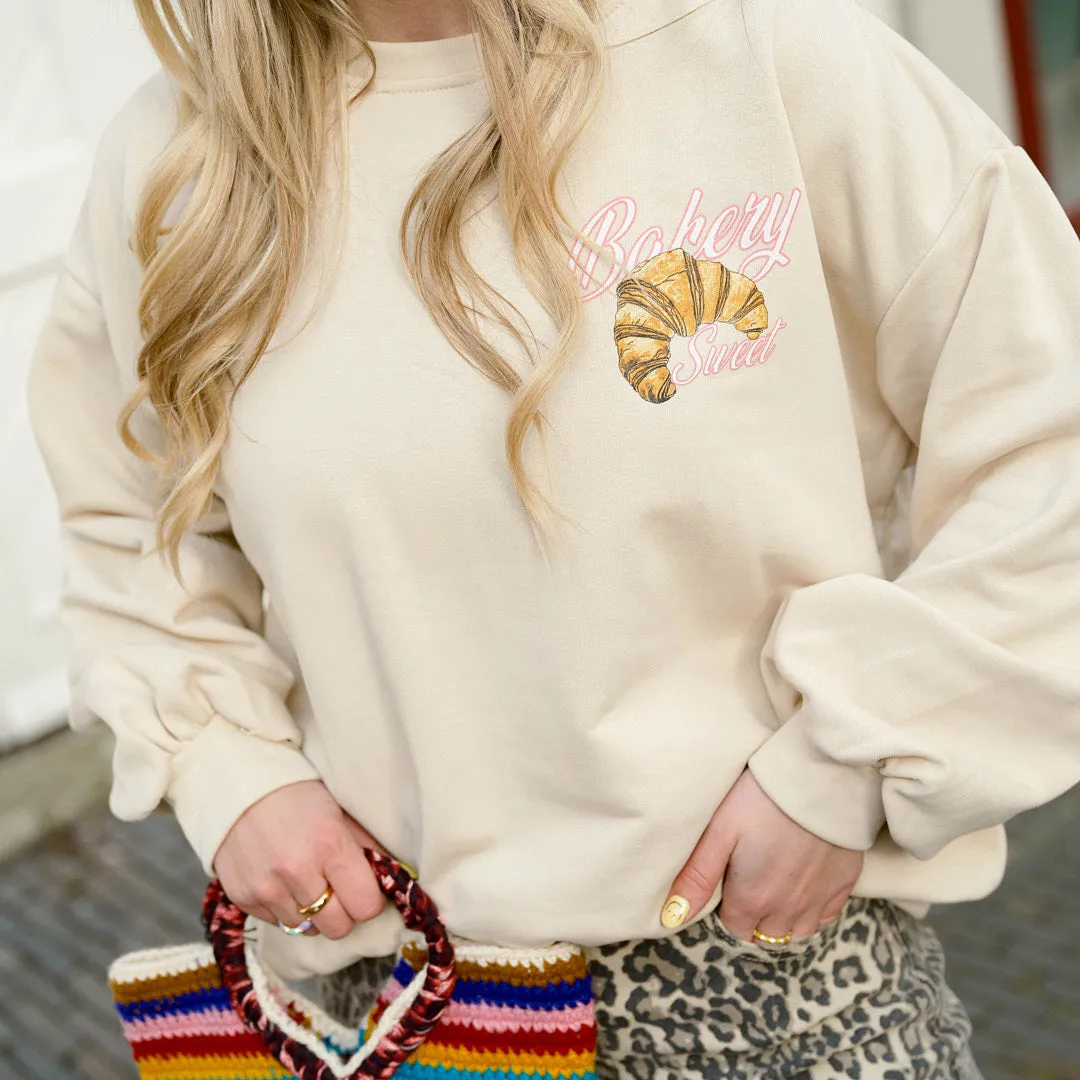 Croissant sweater beige